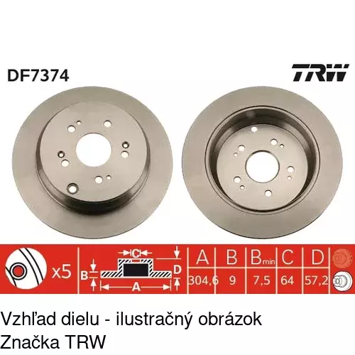 Brzdový kotúč POLCAR S71-1351 - obr. 2