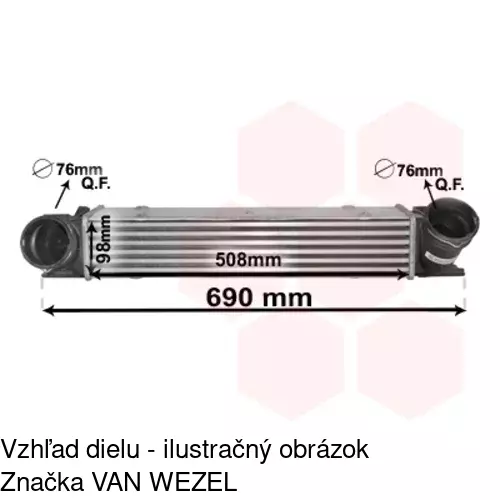 Chladiče vzduchu (Intercoolery) POLCAR 2001J8-4 - obr. 2