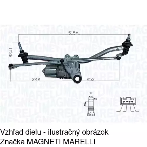 Náhon stieračov bez motora POLCAR 2009MWP1 - obr. 1