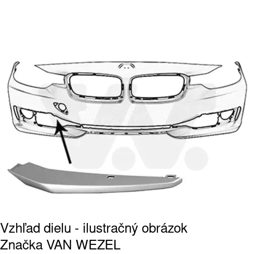 Lišta krytu nárazníka POLCAR 20D12710