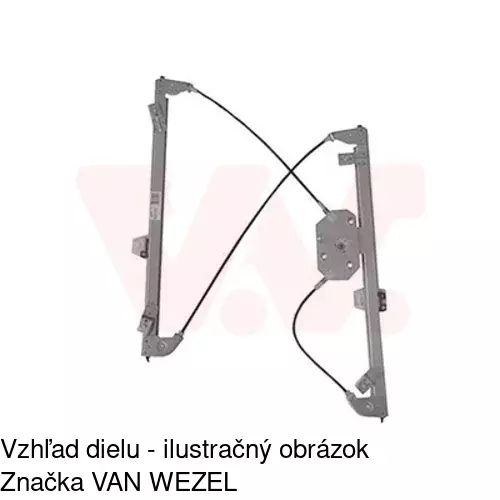 Mechanizmus sťahovania okna elektrický bez motora 20X1PSG1 /POLCAR/ - obr. 1