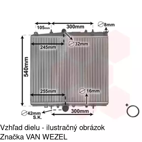 Chladiče vody POLCAR 238108-2 - obr. 2