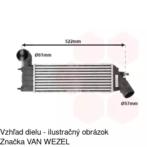 Chladiče vzduchu (Intercoolery) POLCAR 2381J8-1 - obr. 1