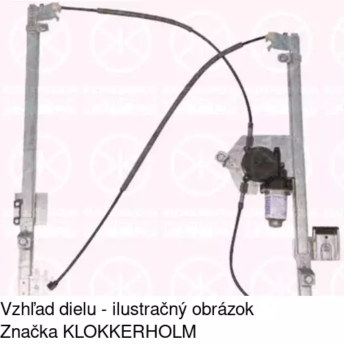 Mechanizmus sťahovania okna elektrický bez motora POLCAR 2397PSG1 - obr. 2