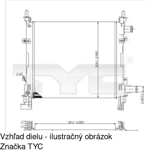 Chladiče vody POLCAR 320008A1 - obr. 2