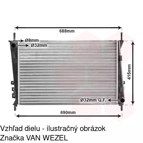 Chladiče vody POLCAR 371008-1 - obr. 2