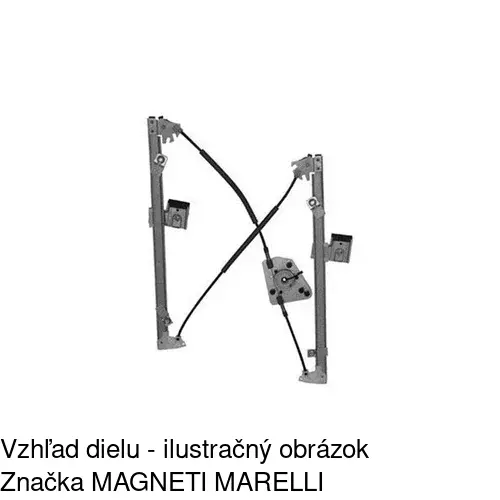 Mechanizmus sťahovania okna elektrický bez motora POLCAR 4051PSG1E
