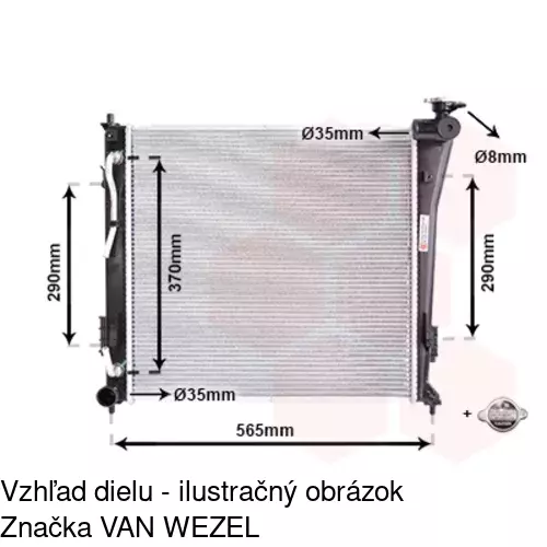 Chladiče vody POLCAR 40D108-2 - obr. 2