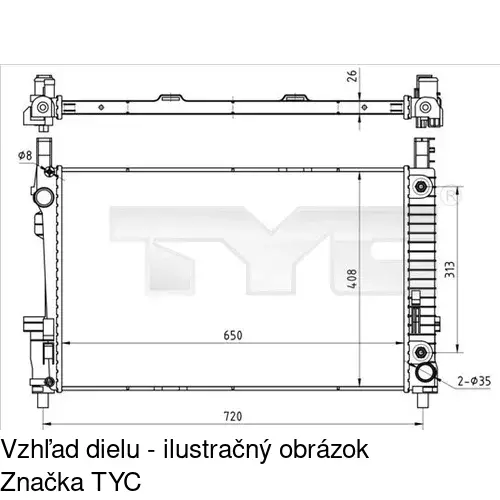 Chladiče vody POLCAR 500608-1