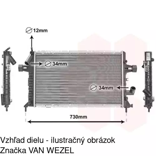 Chladiče vody POLCAR 550808-5 - obr. 1