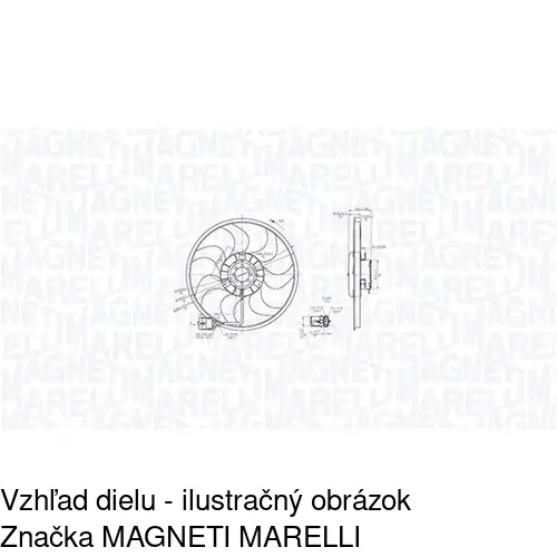 Ventilátor bez krytu / podpery POLCAR 550923U1 - obr. 1