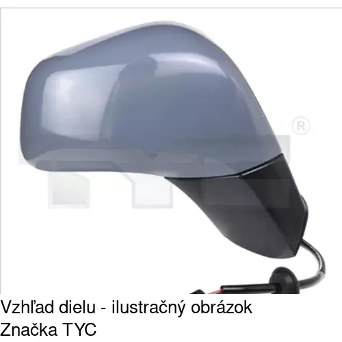 Vonkajšie zrkadlo POLCAR 55L1514M