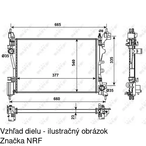 Chladiče vody POLCAR 576008A1 - obr. 1