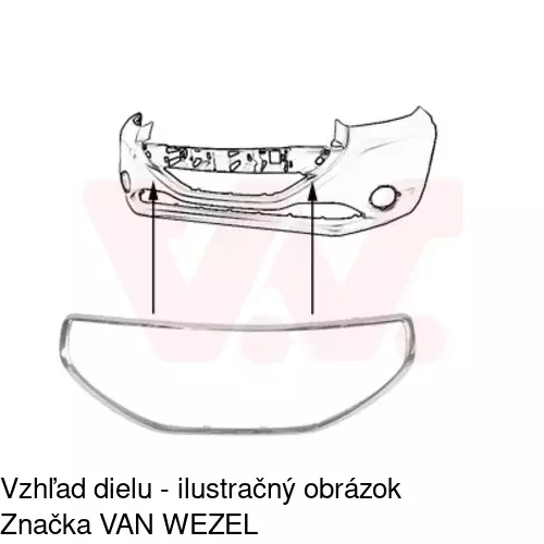 Rámik krytky nárazníka POLCAR 57B12710 - obr. 1