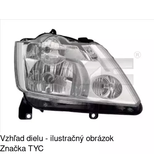 Hlavný reflektor POLCAR 605610-E