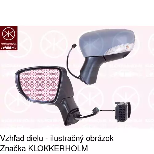 Vonkajšie zrkadlo POLCAR 60B1524M