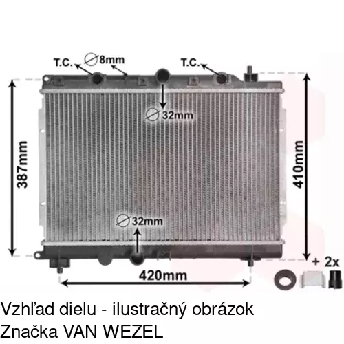 Chladiče vody POLCAR 634008-3 - obr. 2