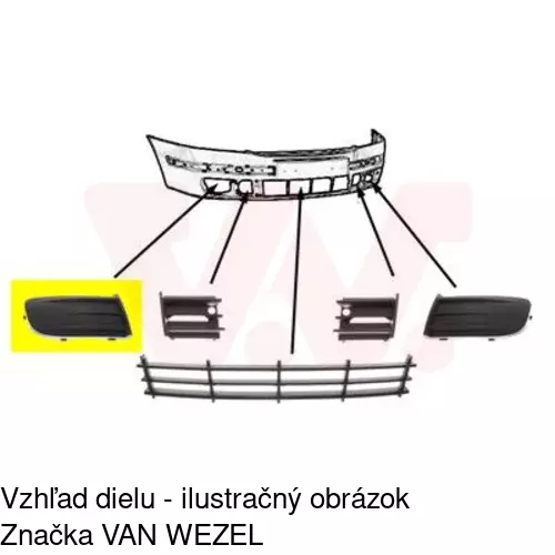 Záslepka otvoru hmlovky POLCAR 6922274J - obr. 1