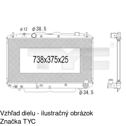 Chladiče vody POLCAR 814608-1