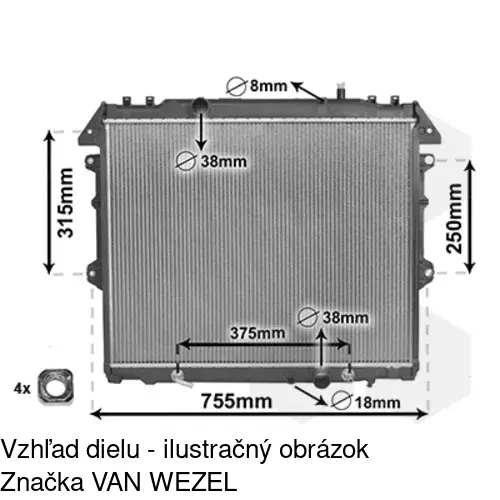 Chladiče vody POLCAR 819208-7 - obr. 2