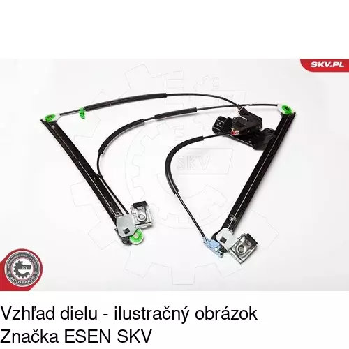 Mechanizmus sťahovania okna elektrický bez motora 9524PSG6 /POLCAR/ - obr. 5