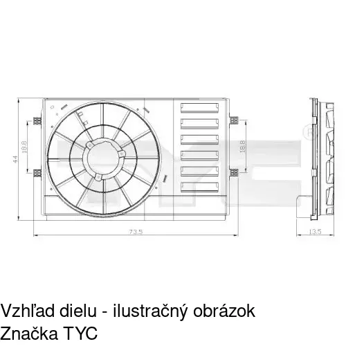 Ventilátory chladičov POLCAR 953323W2