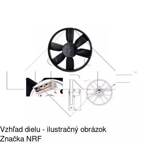 Ventilátor bez krytu / podpery POLCAR 953823U1-Q