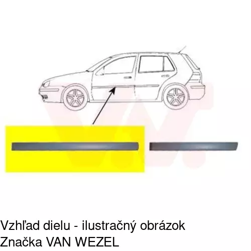 Lišta dverí POLCAR 95410033