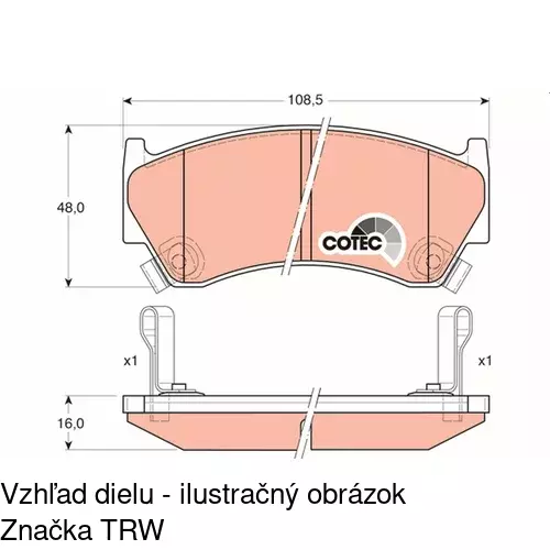 Brzdové dosky POLCAR S70-0102 - obr. 3