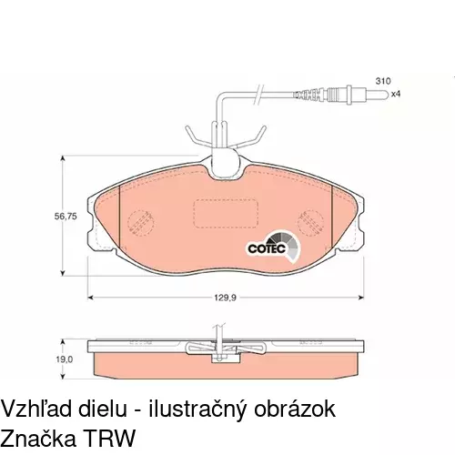 Brzdové dosky POLCAR S70-0147 - obr. 5