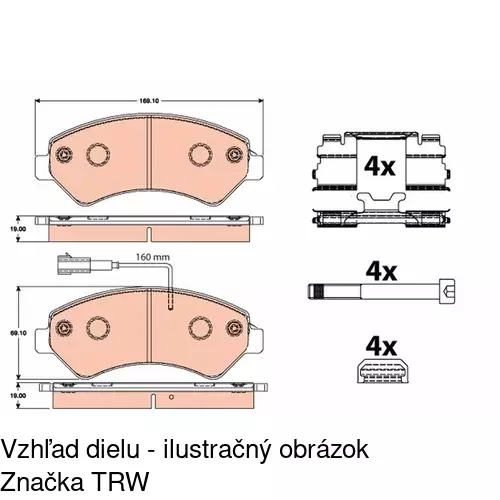 Brzdové dosky POLCAR S70-0186 - obr. 3