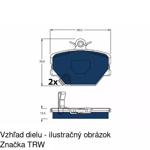 Brzdové dosky POLCAR S70-0199 - obr. 4