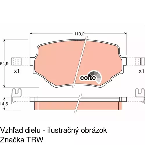 Brzdové dosky POLCAR S70-0256