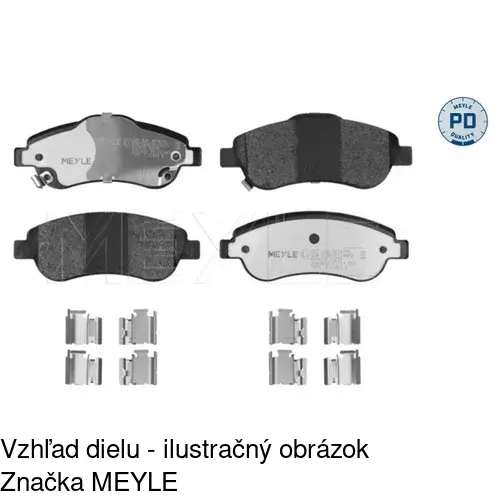 Brzdové dosky POLCAR S70-0262 - obr. 1