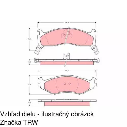 Brzdové dosky POLCAR S70-0386 - obr. 1