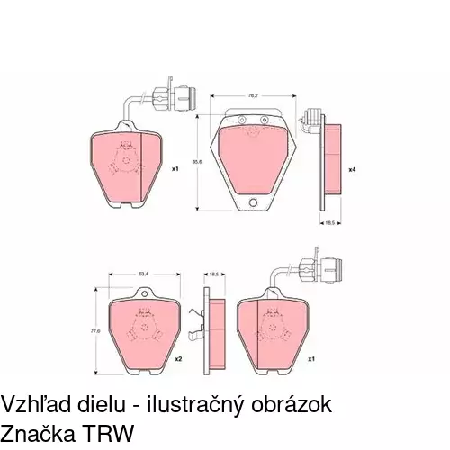 Brzdové dosky POLCAR S70-0423 - obr. 3