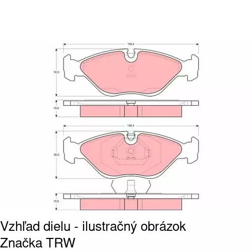 Brzdové dosky POLCAR S70-0467 - obr. 1