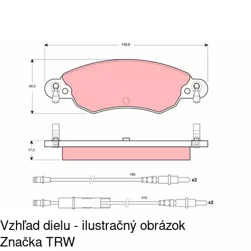 Brzdové dosky POLCAR S70-0489 - obr. 3