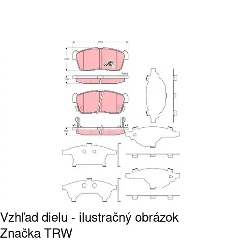 Brzdové dosky POLCAR S70-0493 - obr. 1