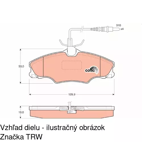 Brzdové dosky POLCAR S70-0512 - obr. 3