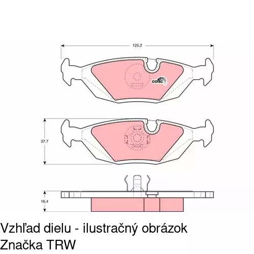 Brzdové dosky POLCAR S70-1081 - obr. 3