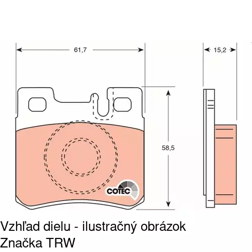 Brzdové dosky POLCAR S70-1104 - obr. 4