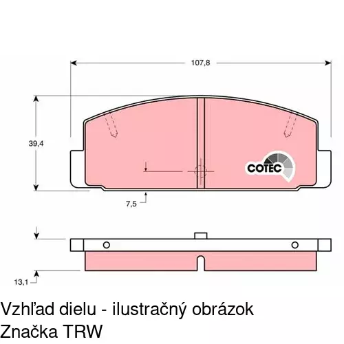 Brzdové dosky POLCAR S70-1105 - obr. 3