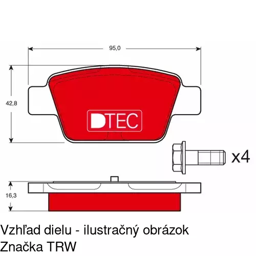 Brzdové dosky POLCAR S70-1119 - obr. 4