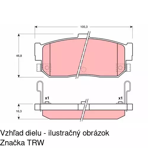 Brzdové dosky POLCAR S70-1216 - obr. 4