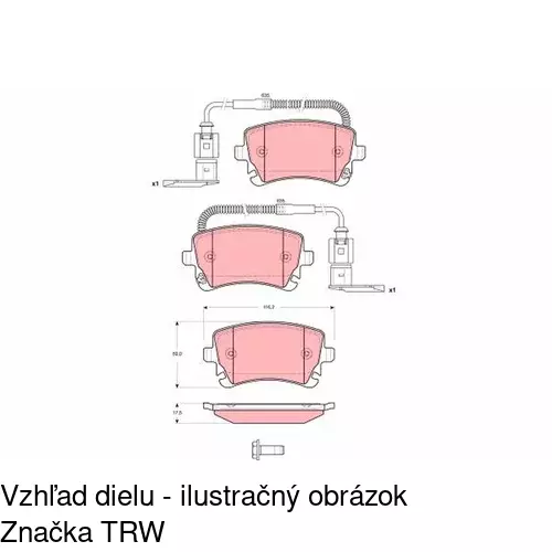 Brzdové dosky POLCAR S70-1356 - obr. 2