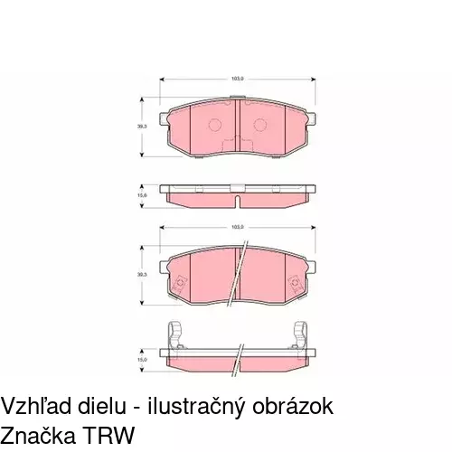 Brzdové dosky POLCAR S70-1365 - obr. 3