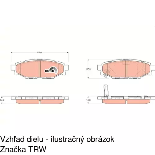 Brzdové dosky POLCAR S70-1610 - obr. 3