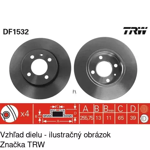 Brzdový kotúč POLCAR S71-0020 - obr. 1