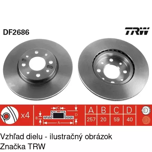 Brzdový kotúč POLCAR S71-0033 - obr. 1